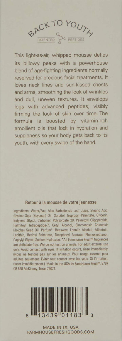 FarmHouse Fresh peptide enriched hand mousse travel size packaging