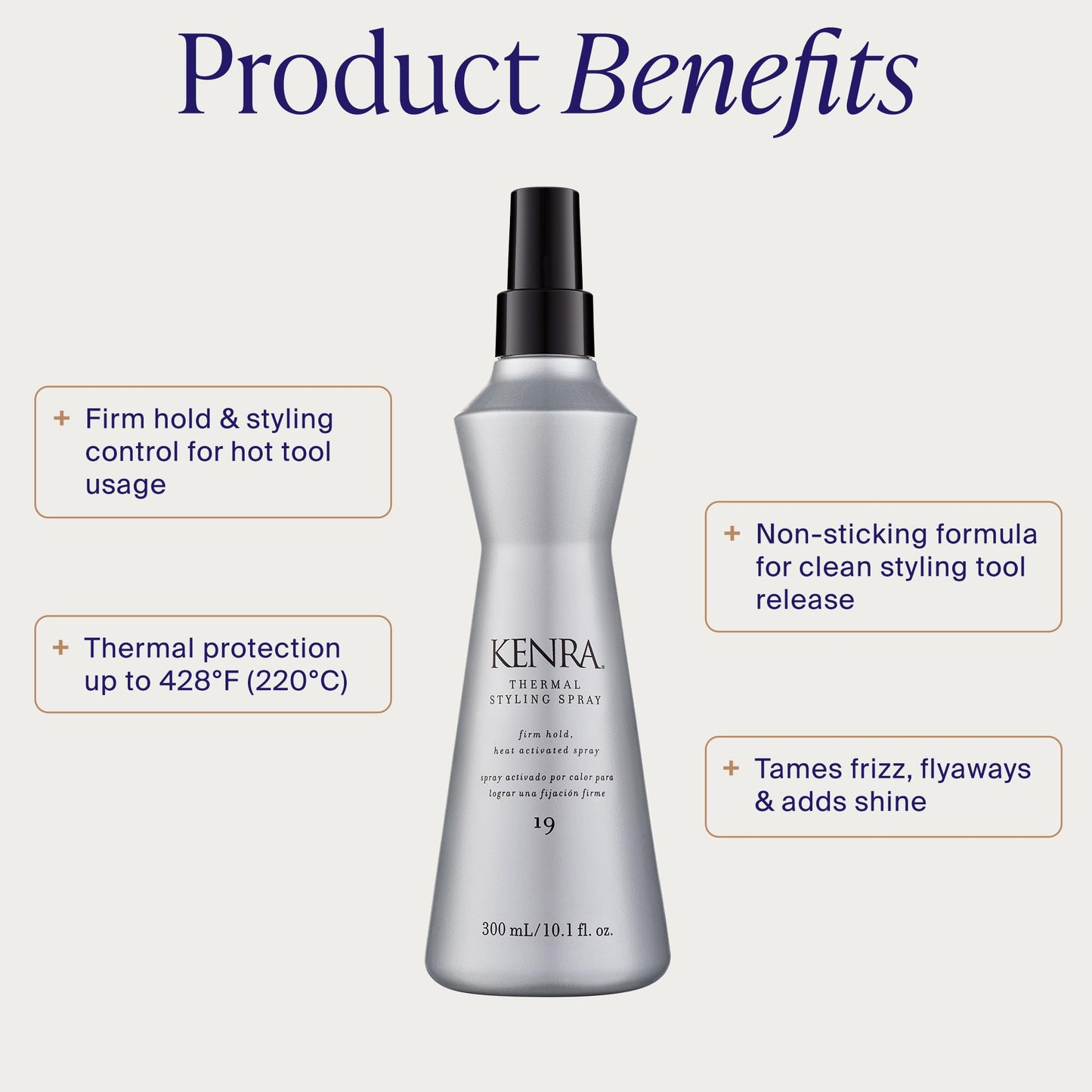 Kenra Thermal Styling Spray 19 professional hair care bottle