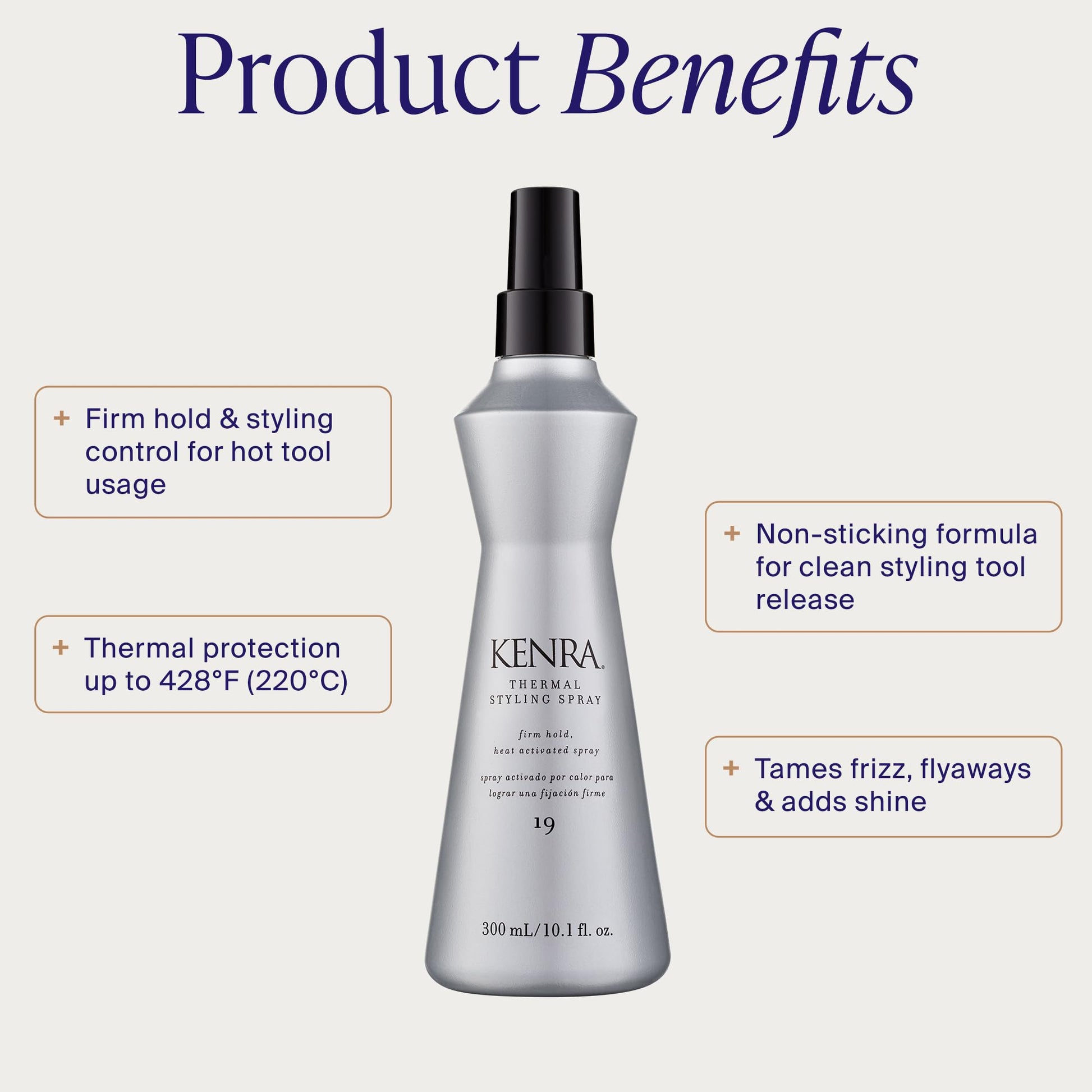 Kenra Thermal Styling Spray 19 professional hair care bottle