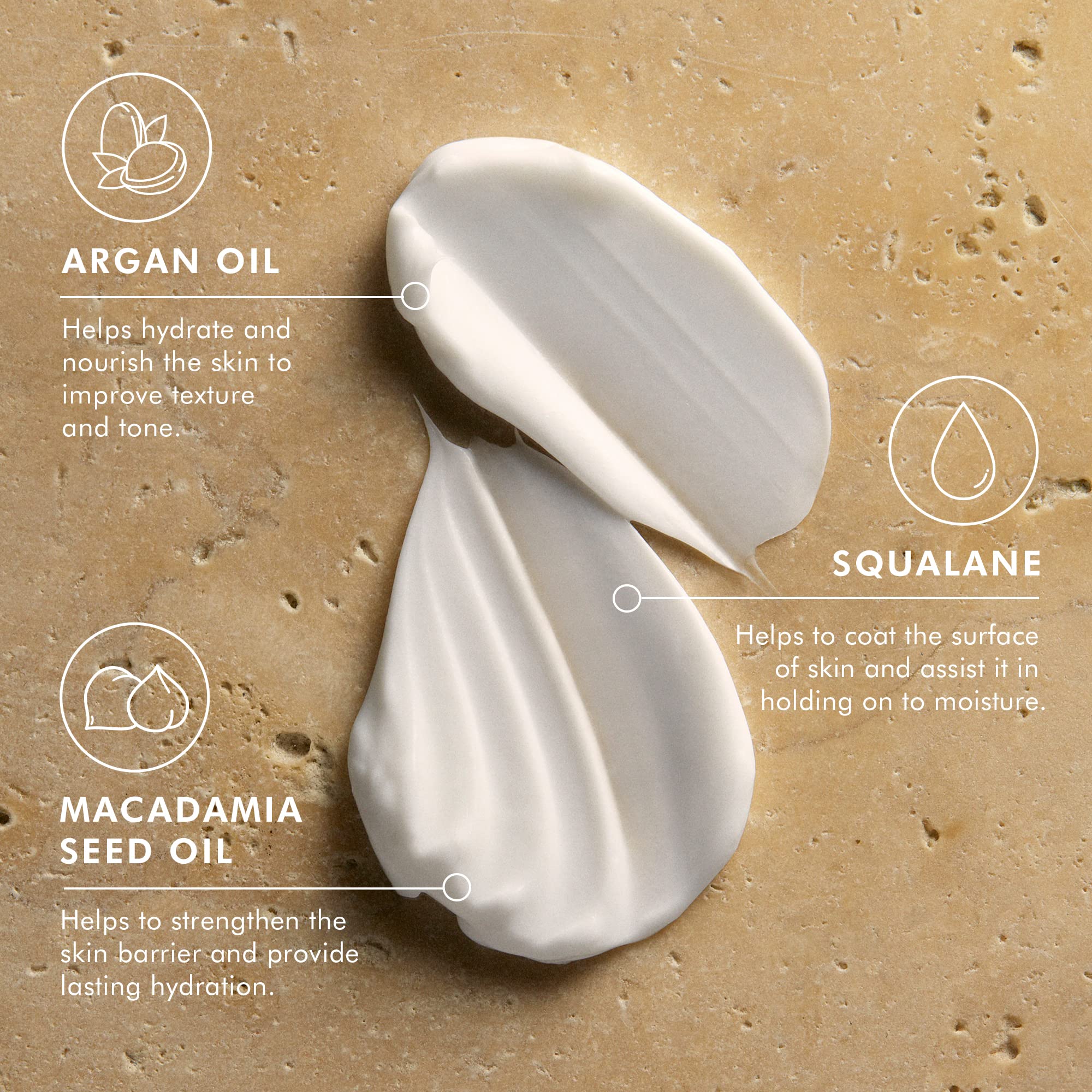 Moroccanoil whipped body cream infused with argan oil texture view
