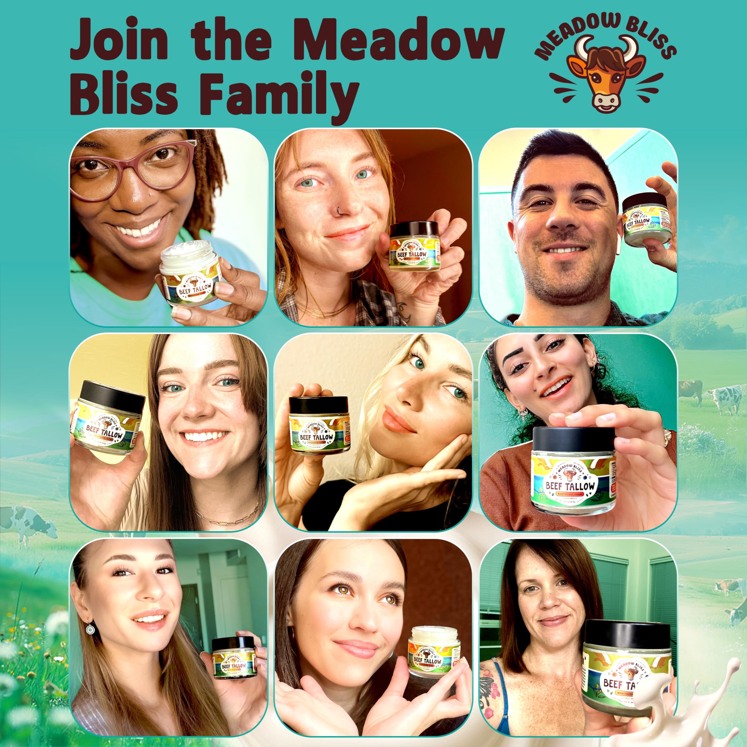Whipped beef tallow moisturizer cream for eczema and rosacea relief