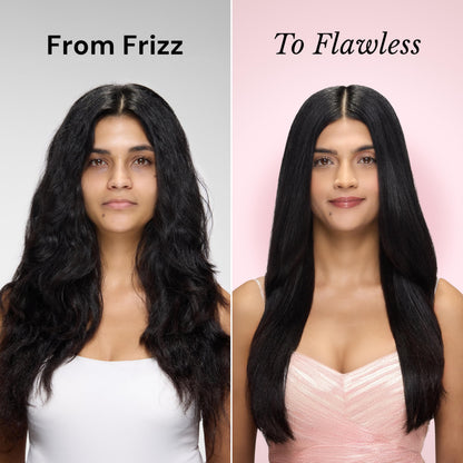 Side view of L'Ange Glass Hair blowout primer bottle