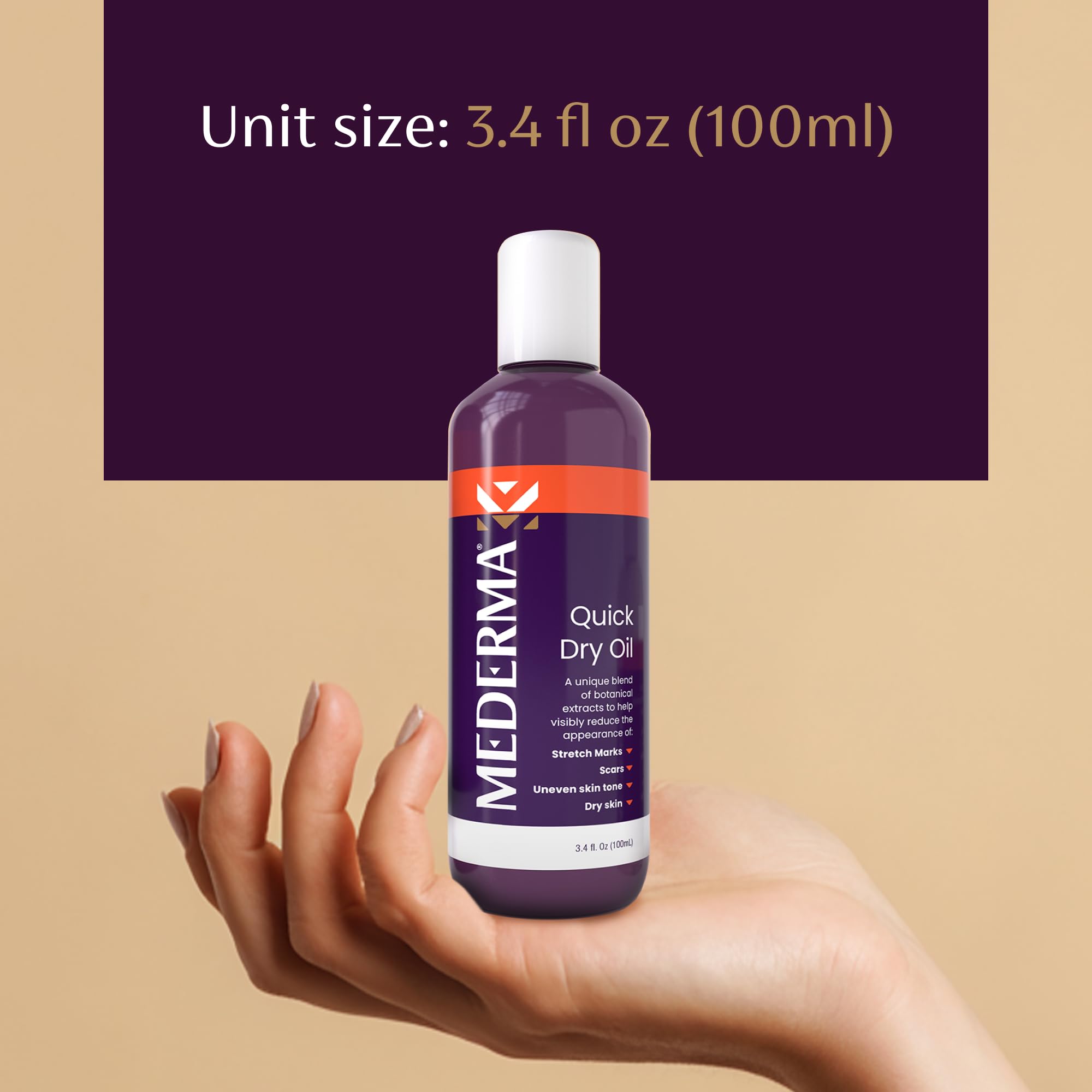 Mederma Quick Dry Oil 100ml bottle packaging