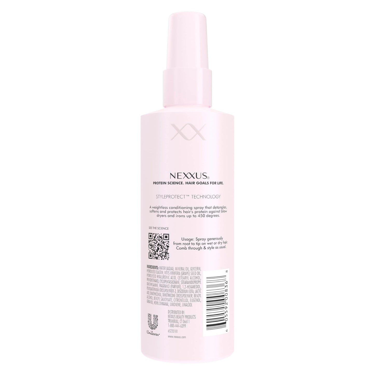 Nexxus heat protectant spray with StyleProtect Technology branding