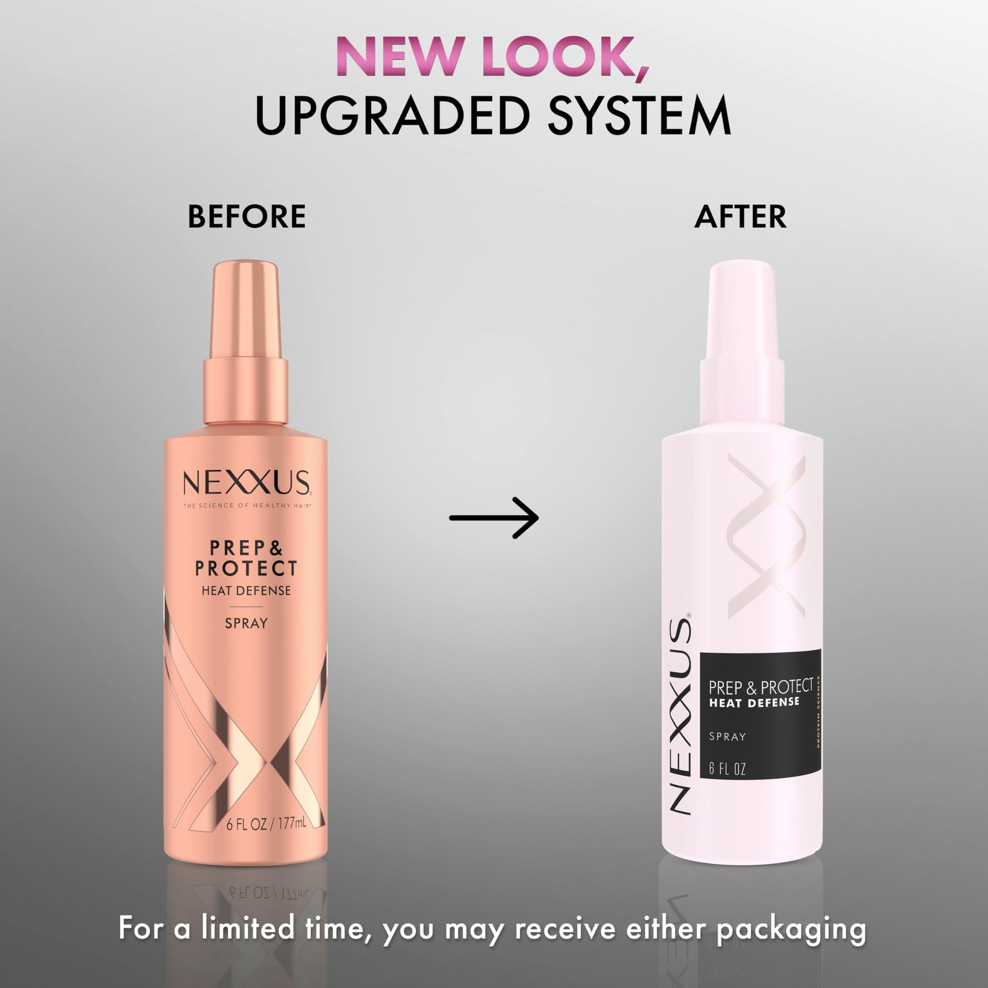 Nexxus 6 fluid ounce bottle for 450 degree heat protection
