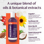 Mederma Quick Dry Oil texture demonstration on skin