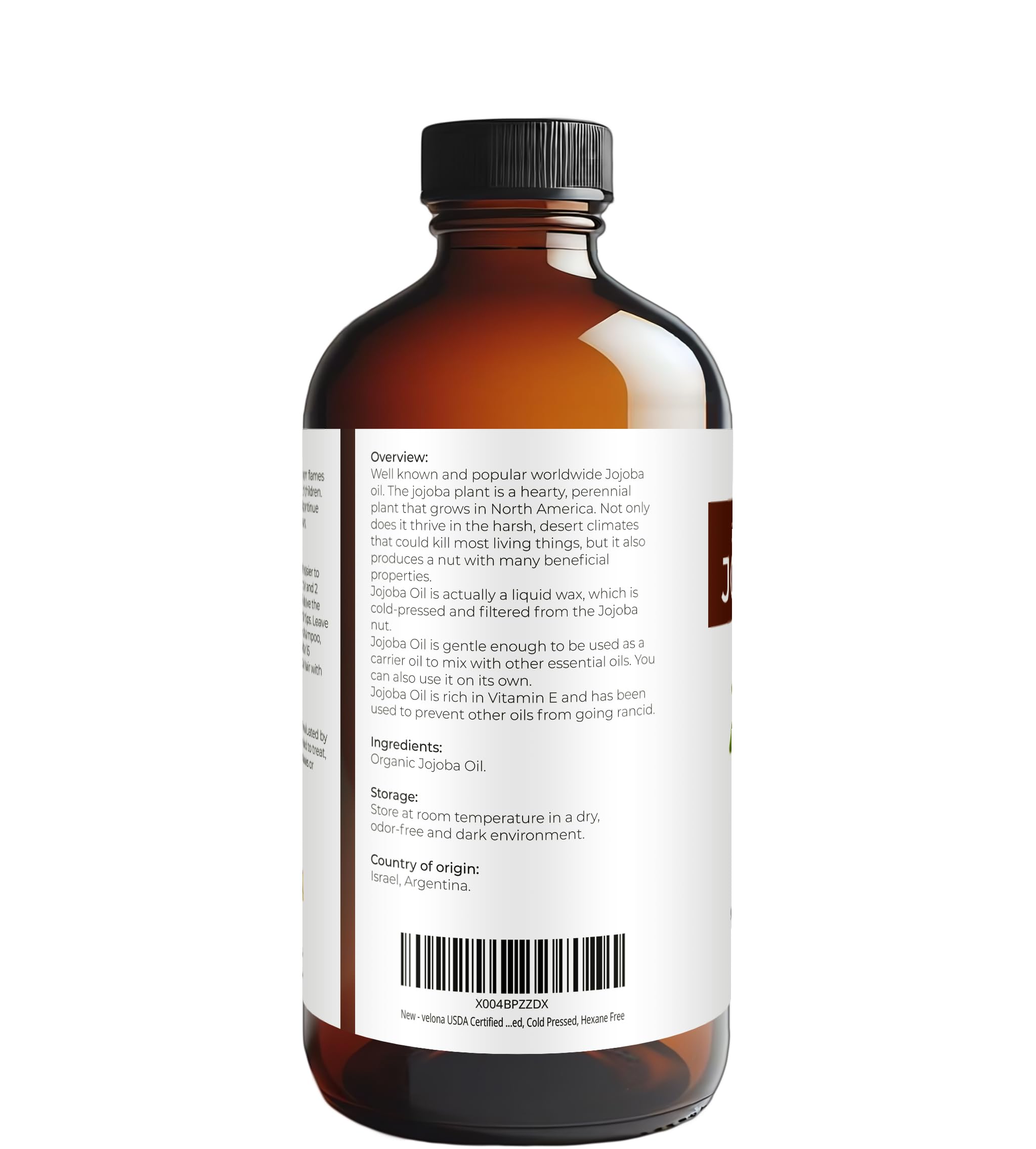 Velona organic jojoba oil texture showing golden color