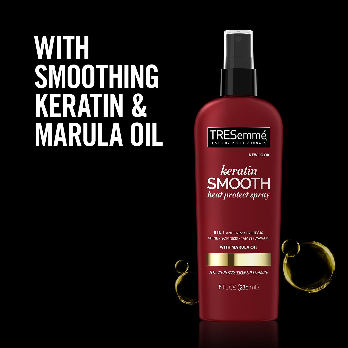 Comparison of hair texture after using TRESemmé heat defense spray for smooth finish