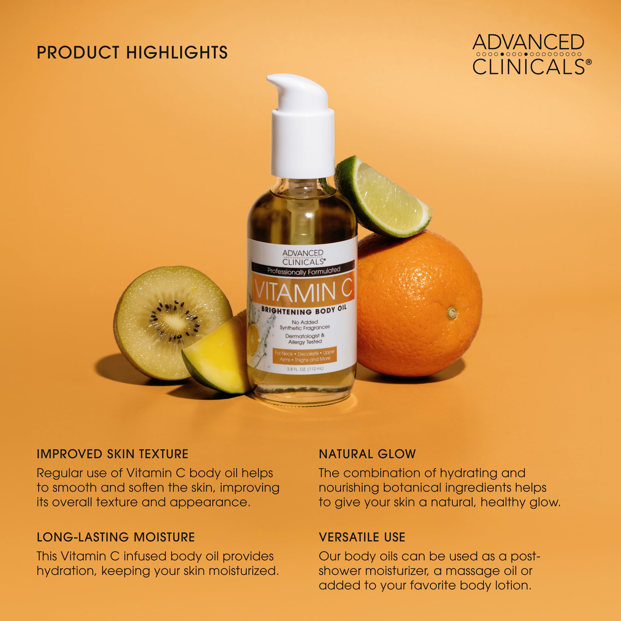 Advanced Clinicals body moisturizer with turmeric and rosehip