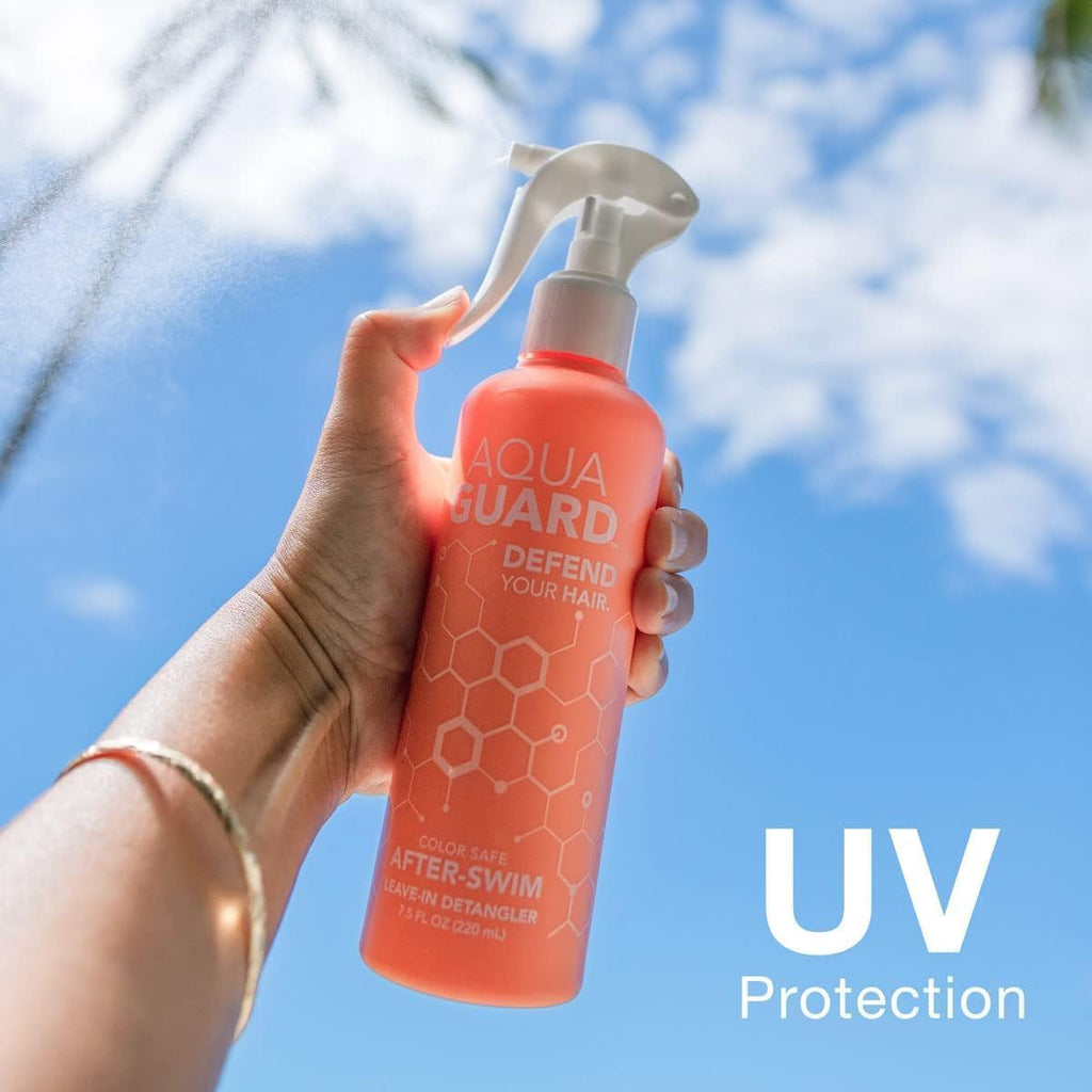 Aqua Guard after swim hair detangler coral spray nozzle detail