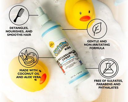 Suavecito Kids calming chamomile and lavender scented detangling spray for sensitive scalps
