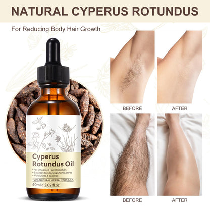 Application of natural hair growth reducer on arm.