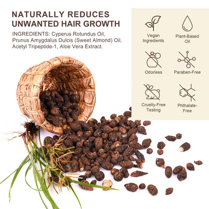 Huyehf botanical oil bottle with natural ingredients listed.