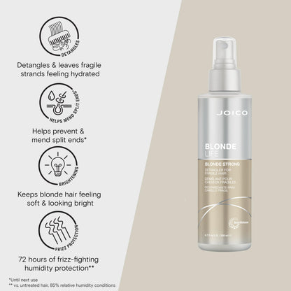 Six point seven fluid ounce bottle of Joico blonde hair care spray on a clean background.
