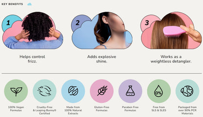 Cloud Haircare marshmallow extract detangler spray bottle showing product labels