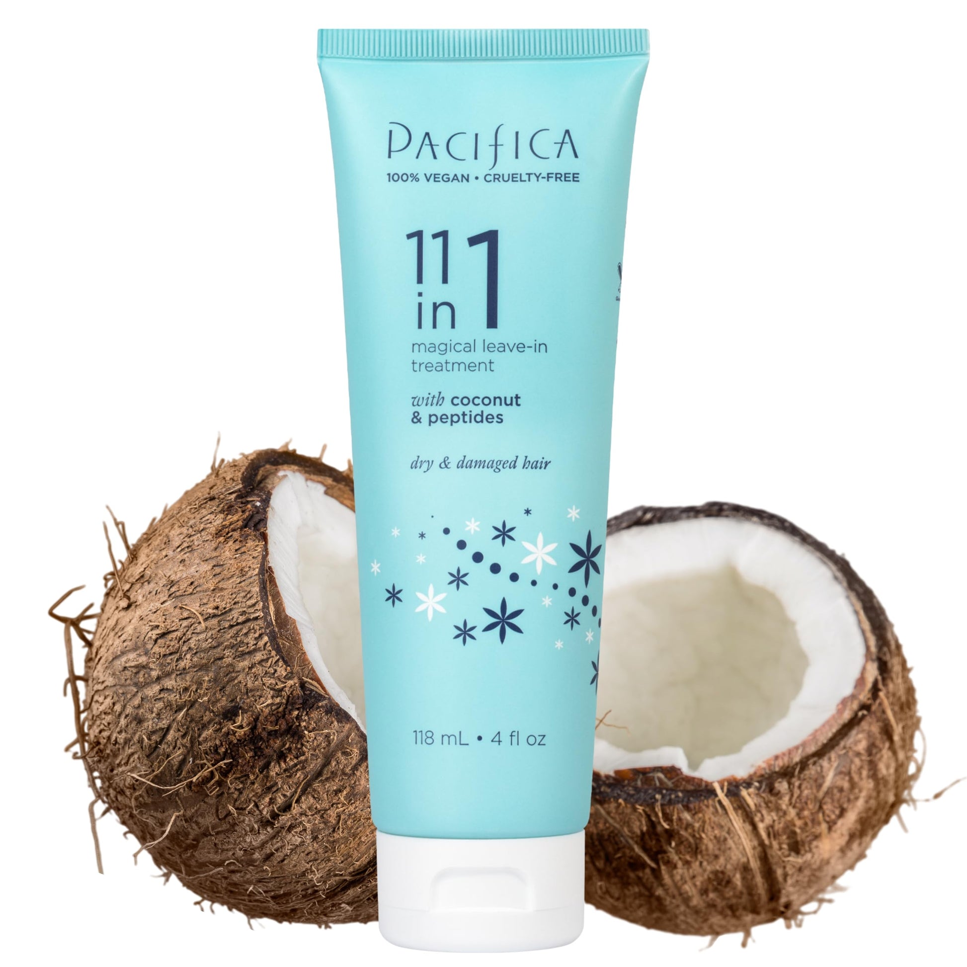 Pacifica hair rescue duo packaging top and side angles close up