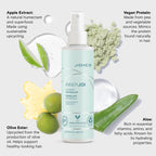 Texture demonstration of Joico InnerJoi Hydrate Detangler spray mist