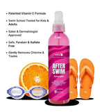 After Swim post swim spray bottle with orange slice graphic