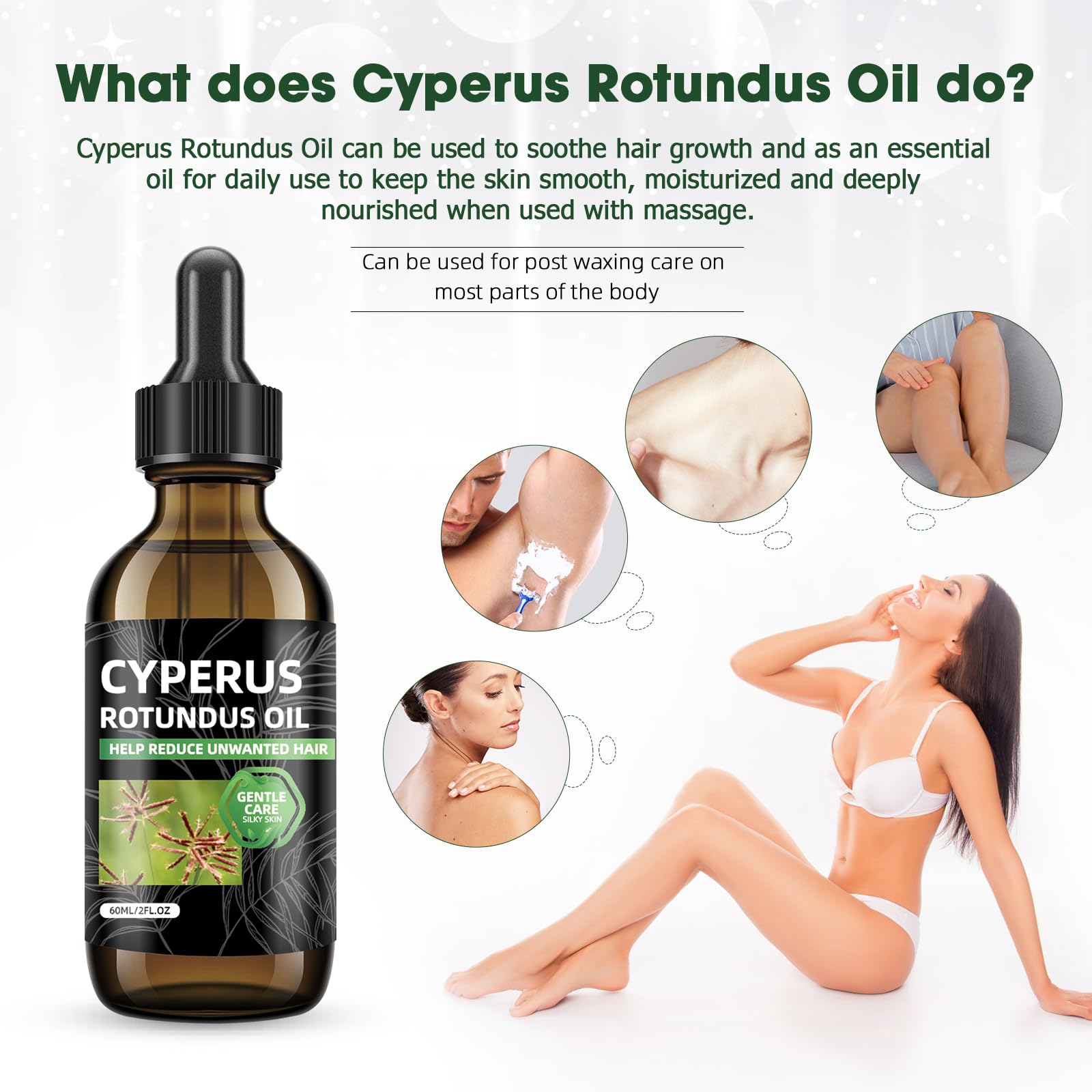 SKSOYT oil bottle next to natural skincare ingredients