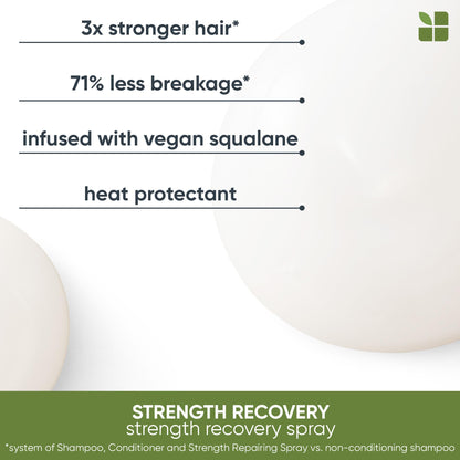 Biolage hair repair spray containing olive squalane ingredient callout view