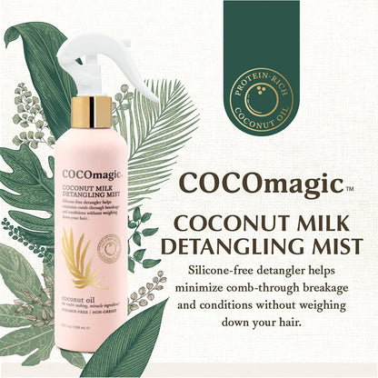 Cocomagic coconut oil and milk hair mist packaging details