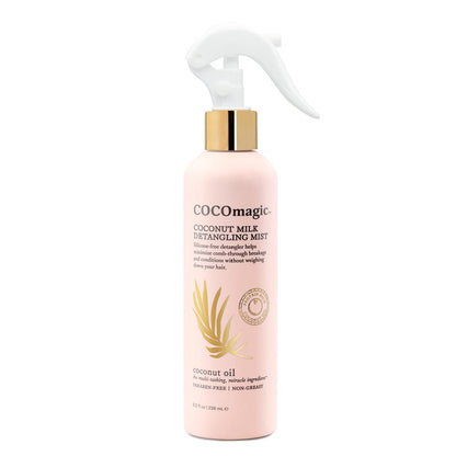 Cocomagic moisturizing hair mist ingredients list on back labels