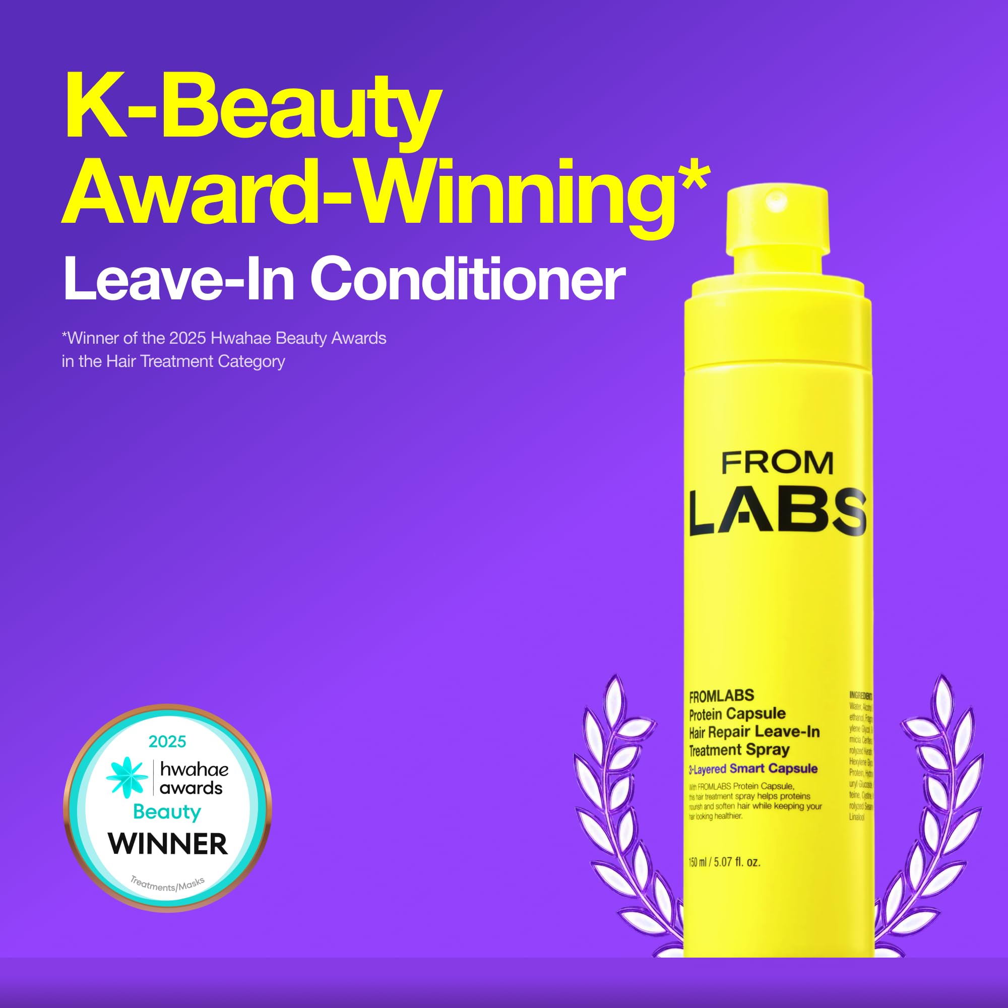 FROMLABS hair repair mist showcasing the spray nozzle for fine product distribution.