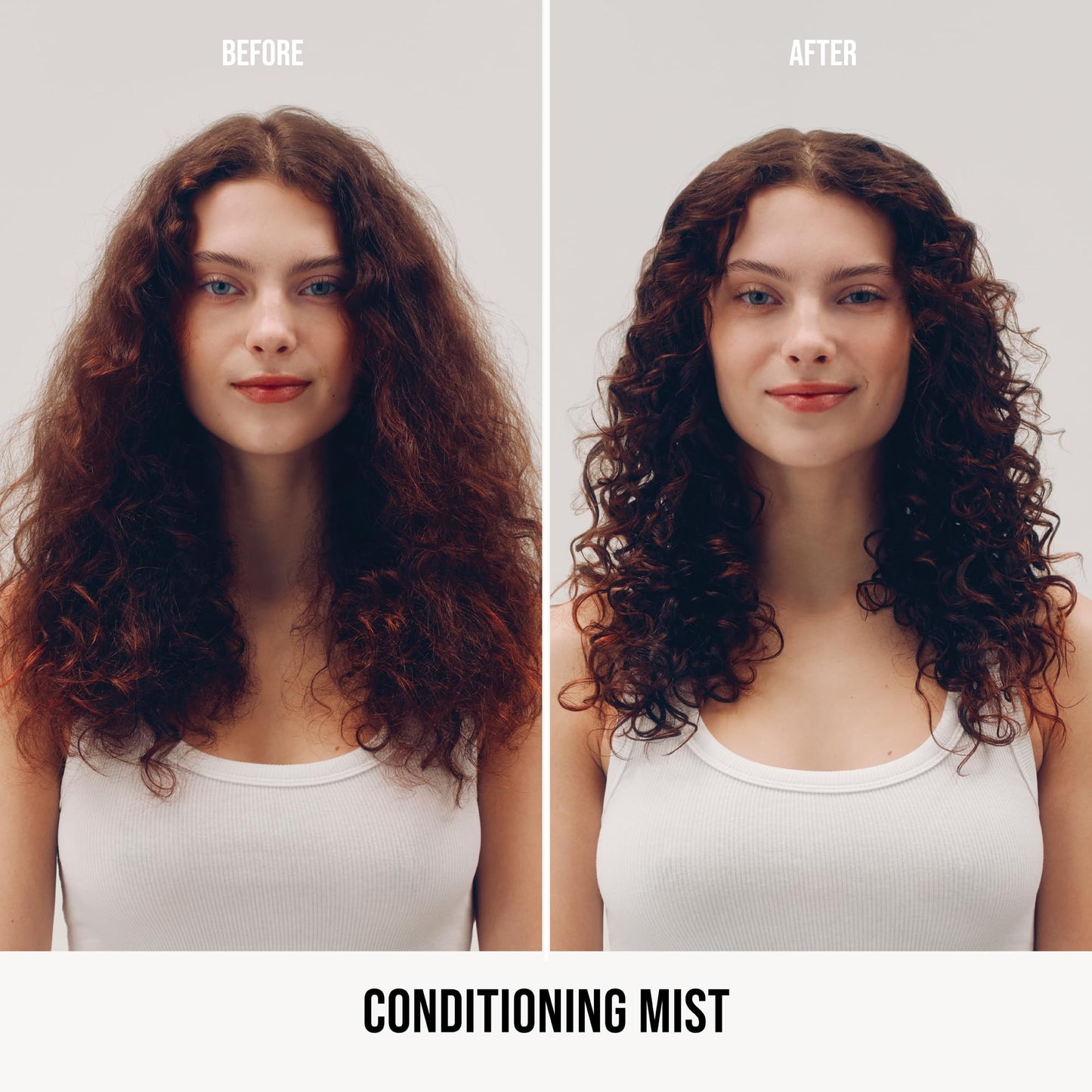 Lightweight herbal detangling mist with rosemary and sage for frizzy hair.