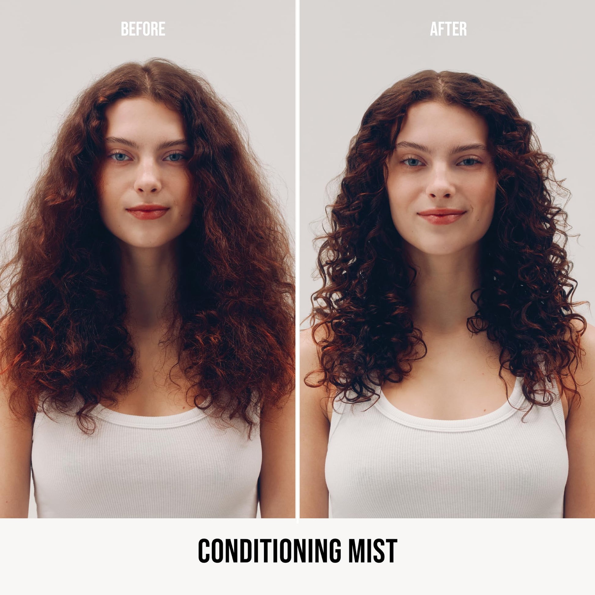 Lightweight herbal detangling mist with rosemary and sage for frizzy hair.
