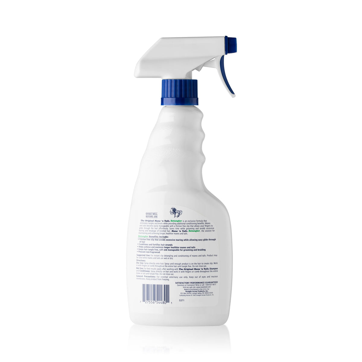 Mane 'n Tail 16 Ounce Detangler bottle back label and usage instructions