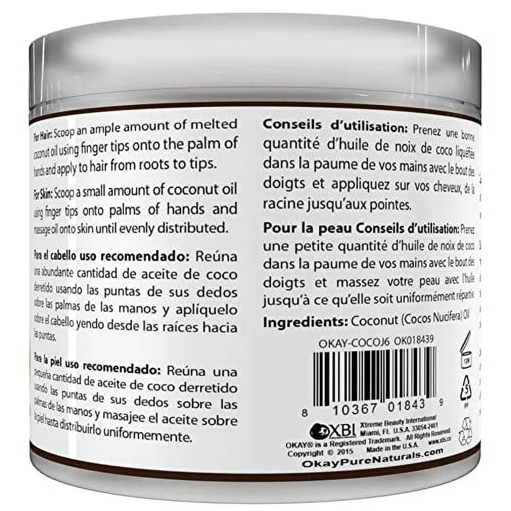 Natural coconut oil jar for massage and moisturizing