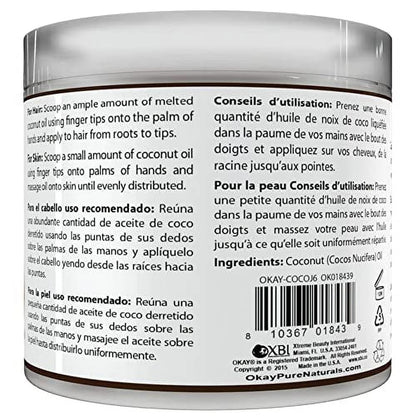 Natural coconut oil jar for massage and moisturizing