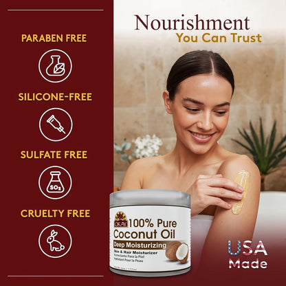 Authentic USA imported coconut oil jar