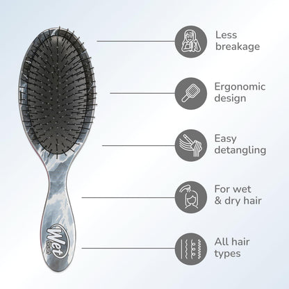 Ergonomic handle design of the authentic Wet Brush detangling tool.