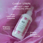 R+Co Candy Stripe hair spray nozzle and pump dispenser close up