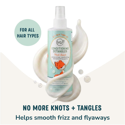 Lane And Co leave in conditioner spray showing natural avocado and coconut oil ingredients