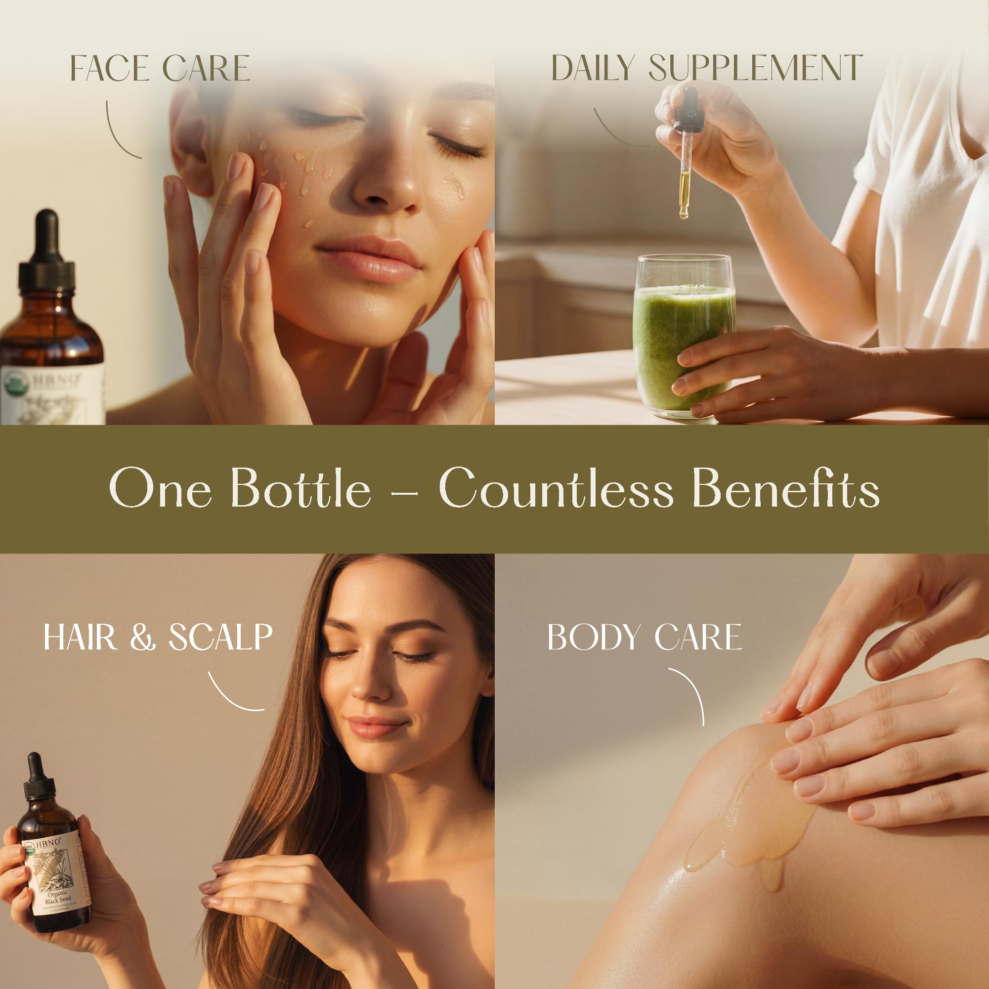Organic black seed oil bottle texture and liquid clarity