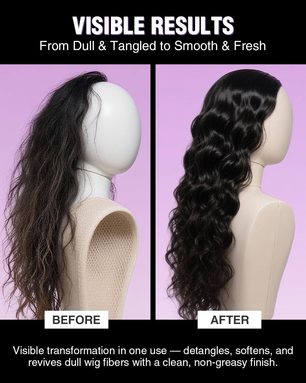 Back label of EJW leave in conditioner for wigs detailing ingredients and directions