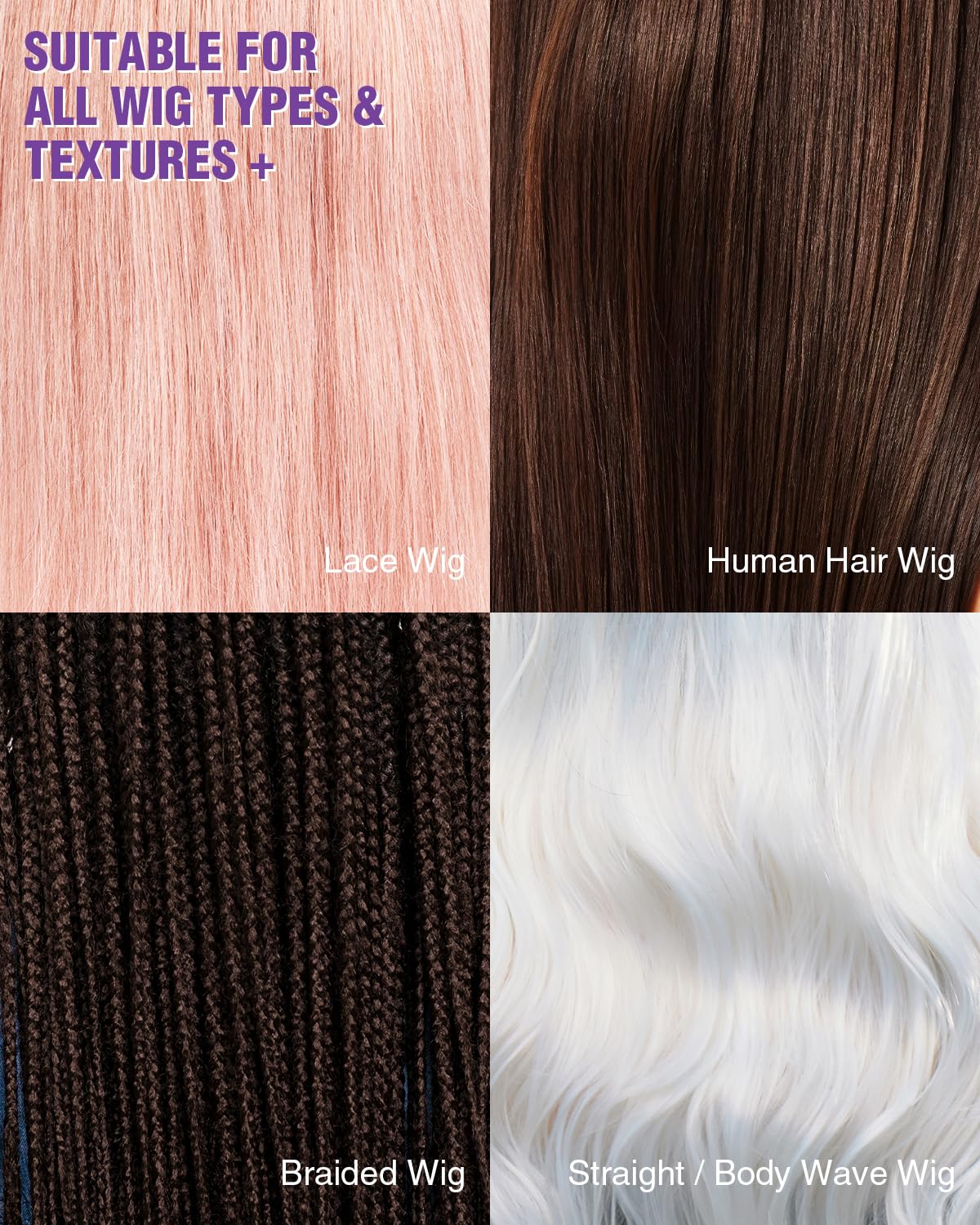 Side view of the authentic USA imported EJW wig smoothing mist packaging