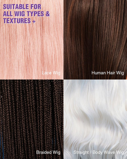 Side view of the authentic USA imported EJW wig smoothing mist packaging