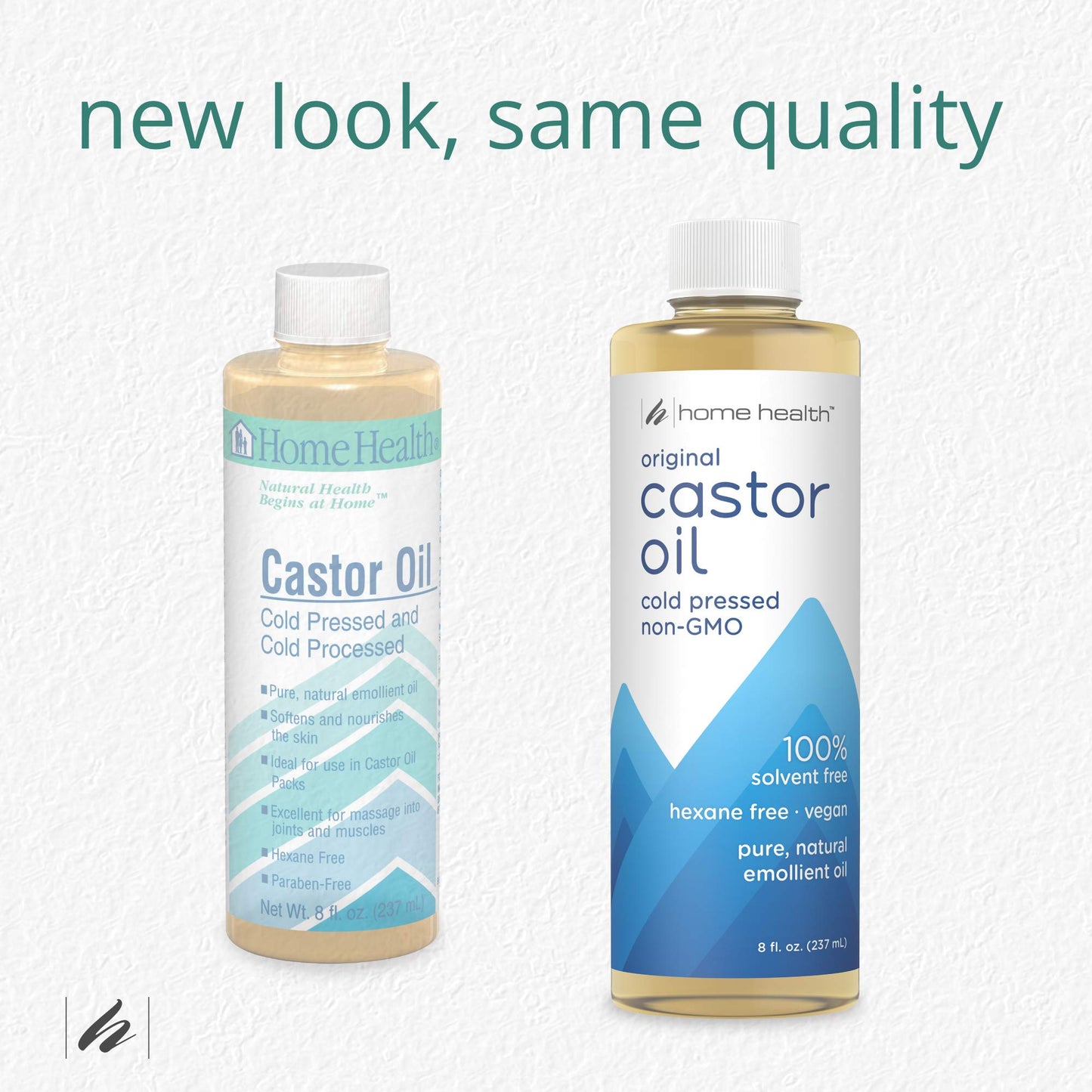 Home Health Castor Oil label details and purity certifications