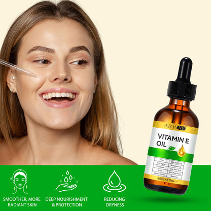Texture shot of Atoany Vitamin E oil showing consistency