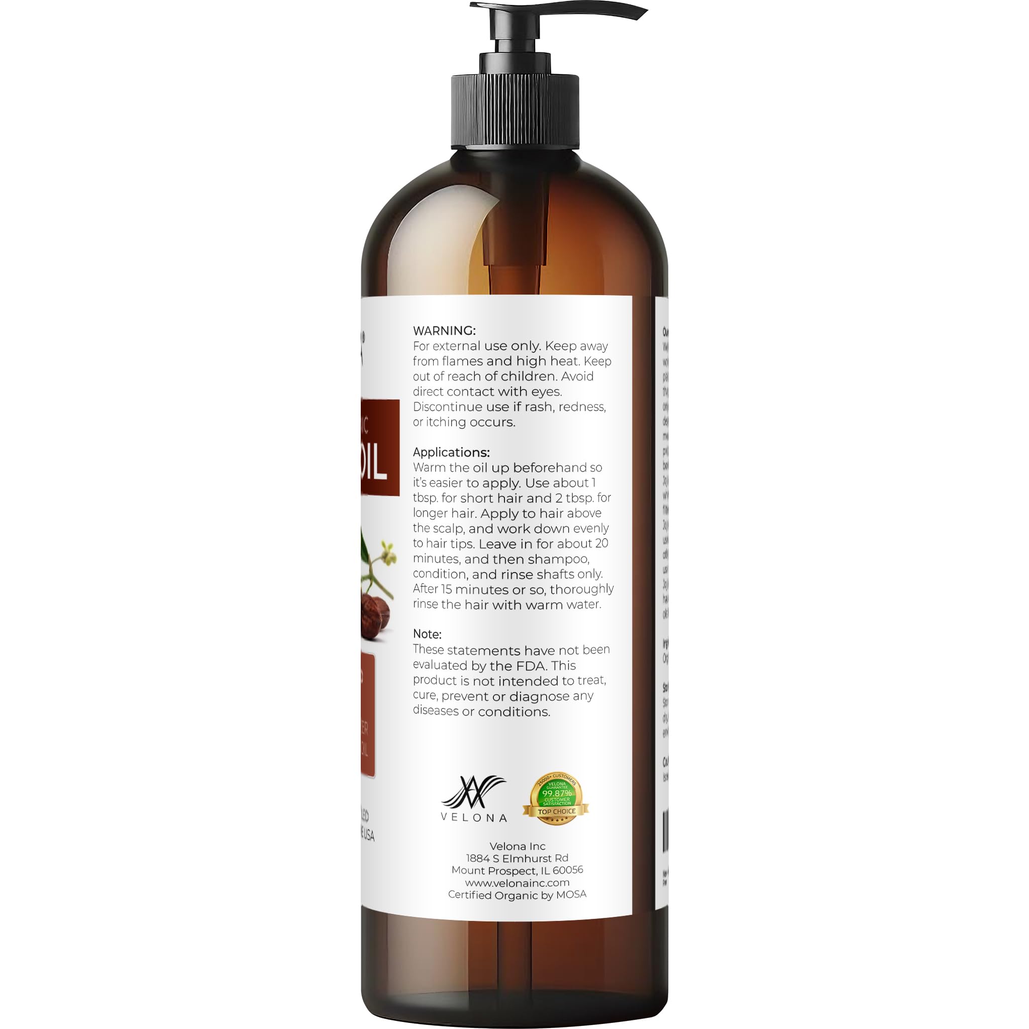 Velona jojoba oil used for hair care application