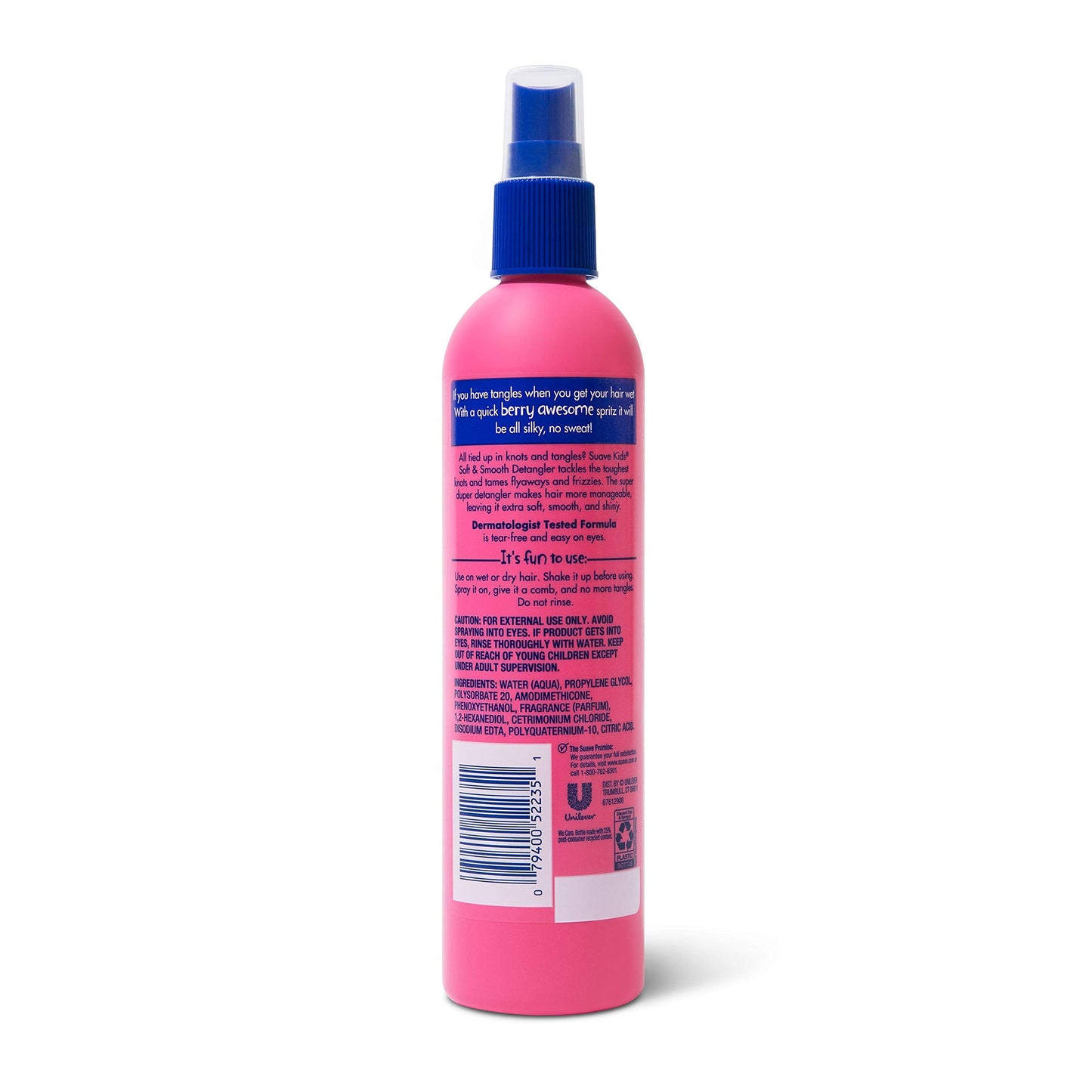 Tear free hypoallergenic kids hair styling spray for knot removal