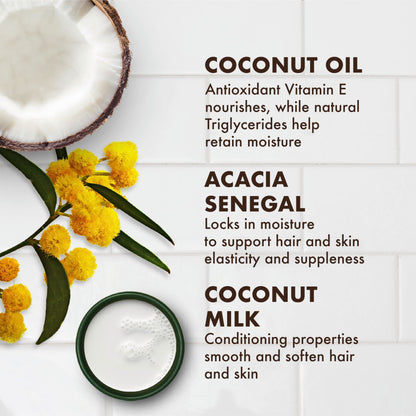 Shea Moisture 100 Percent Extra Virgin Coconut Oil lifestyle product shot