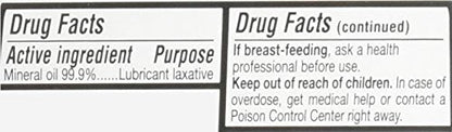 Side profile of Swan Mineral Oil 16 Fluid Ounce packaging