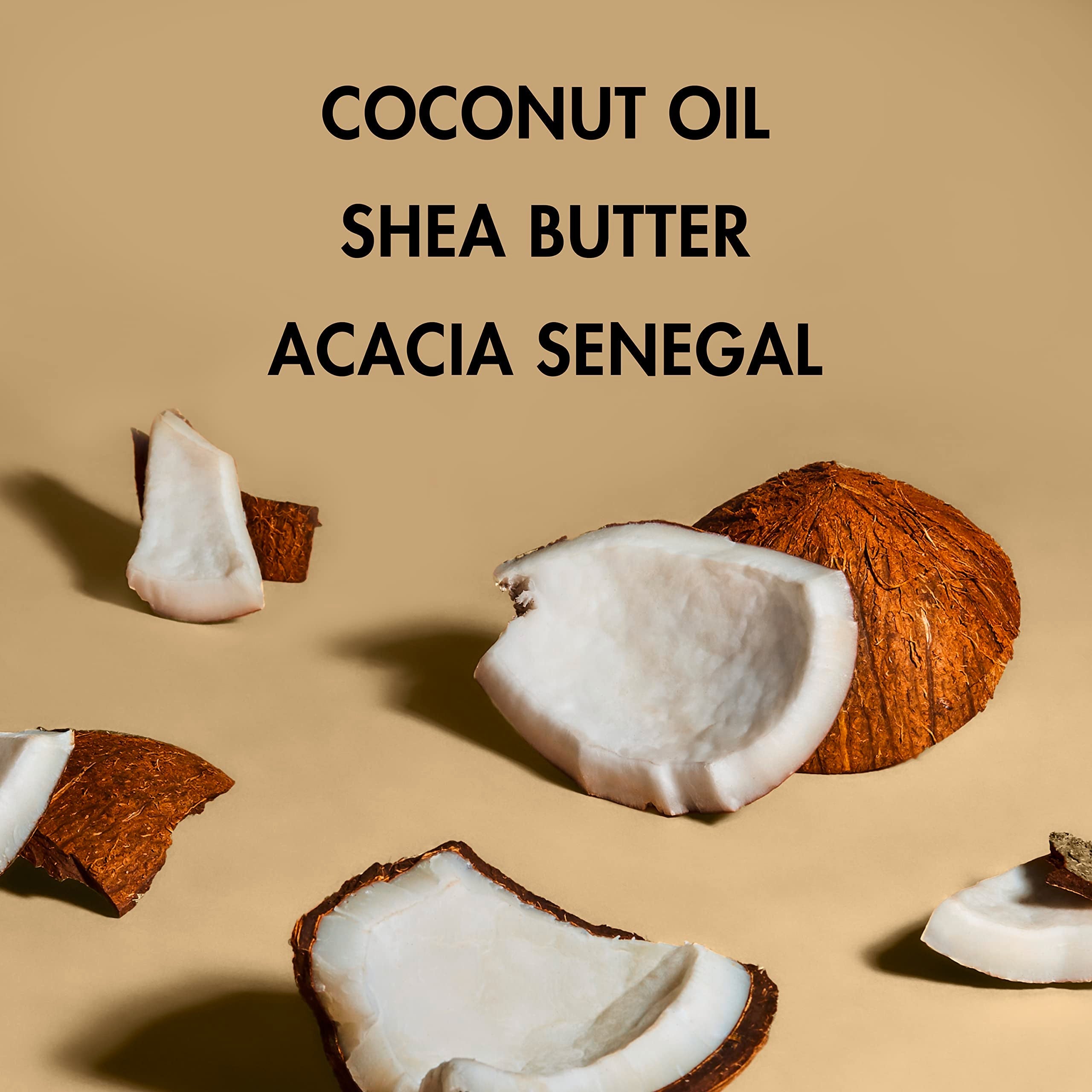 Side profile of SheaMoisture coconut body oil bottle