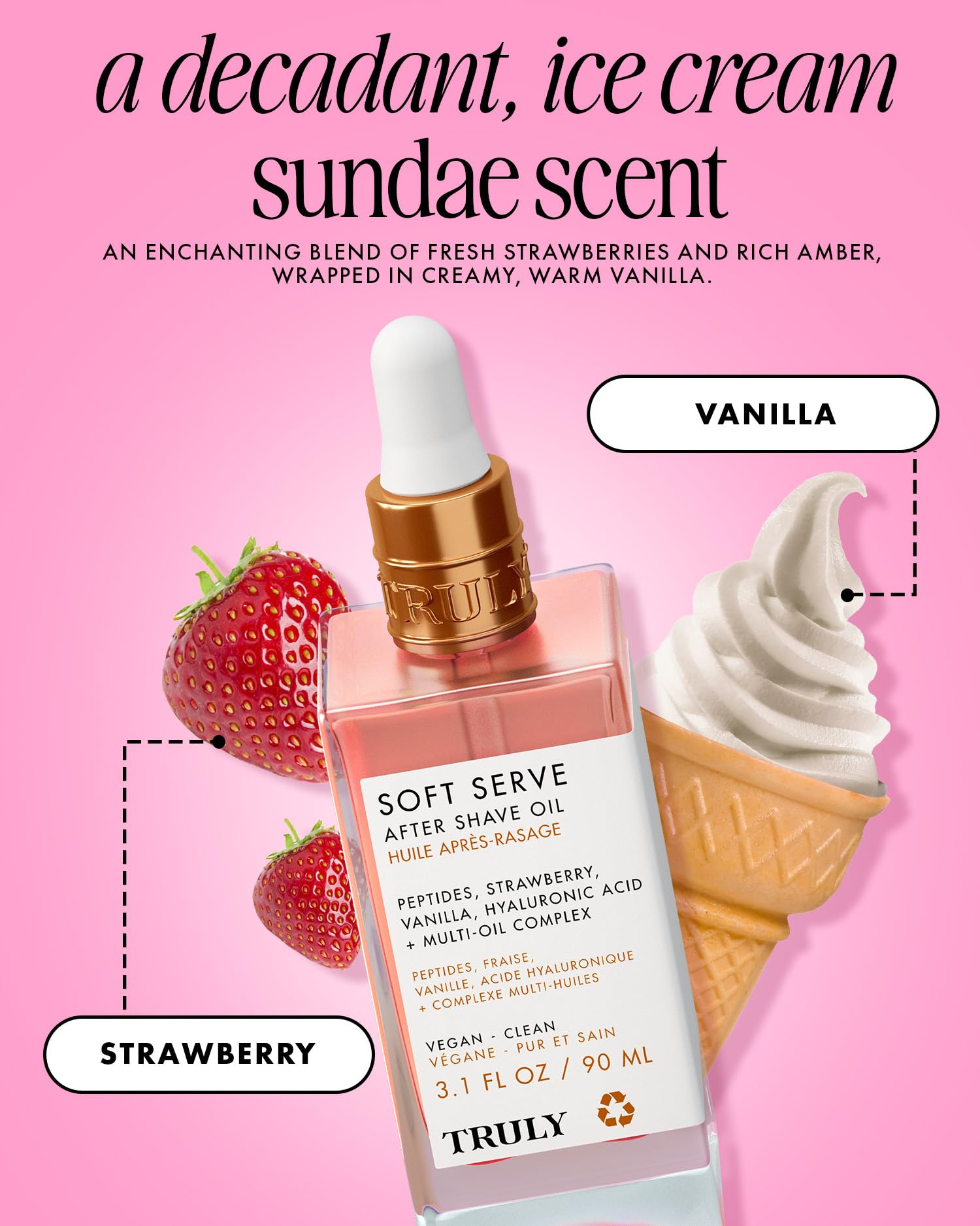 Truly beauty strawberry scented after shave treatment