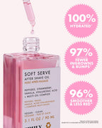 Truly Soft Serve After Shave Oil application on skin