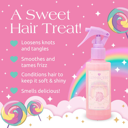 Unicorn hair detangling mist fine spray nozzle mechanism close up